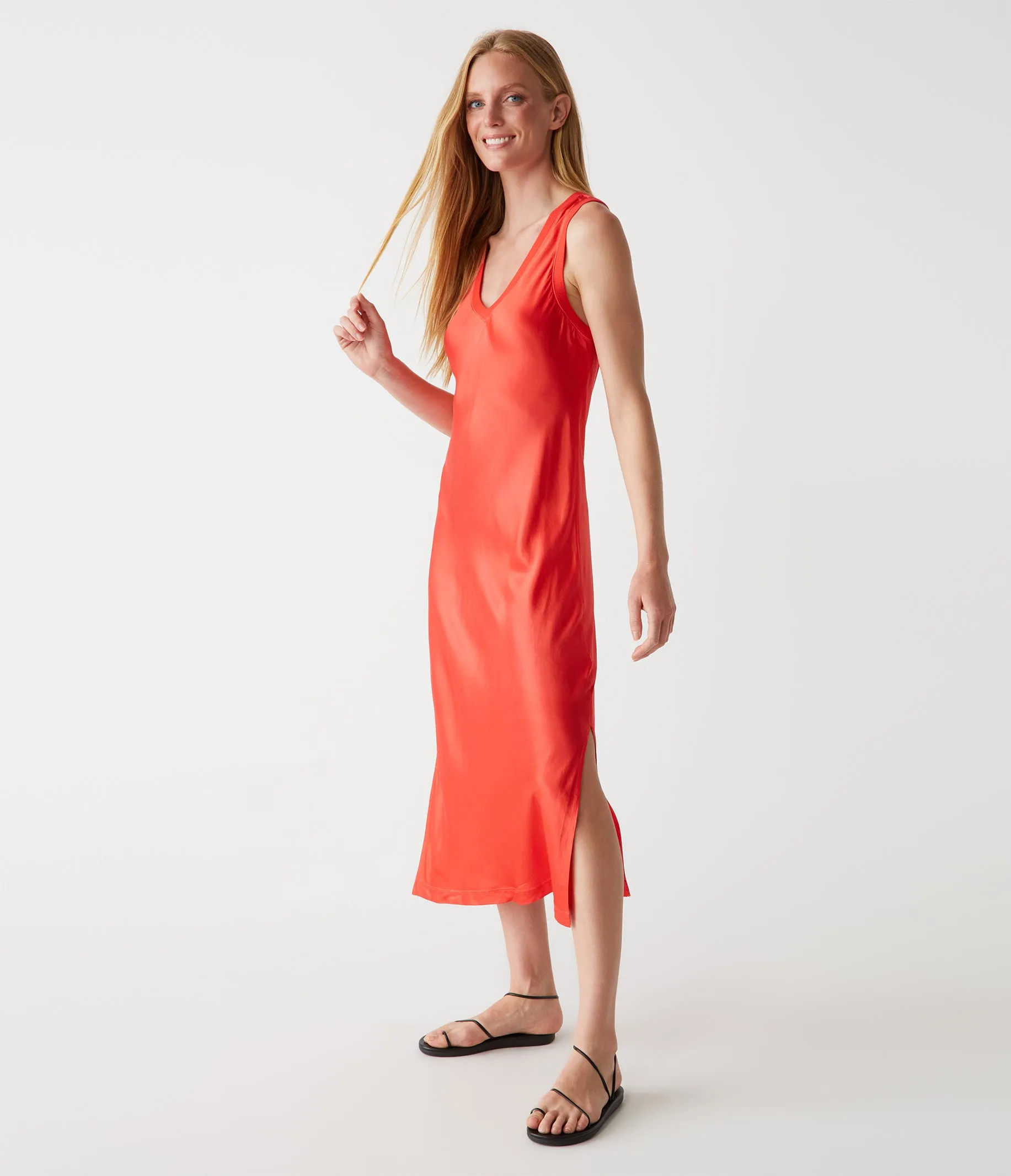 Randi Satin Midi Dress