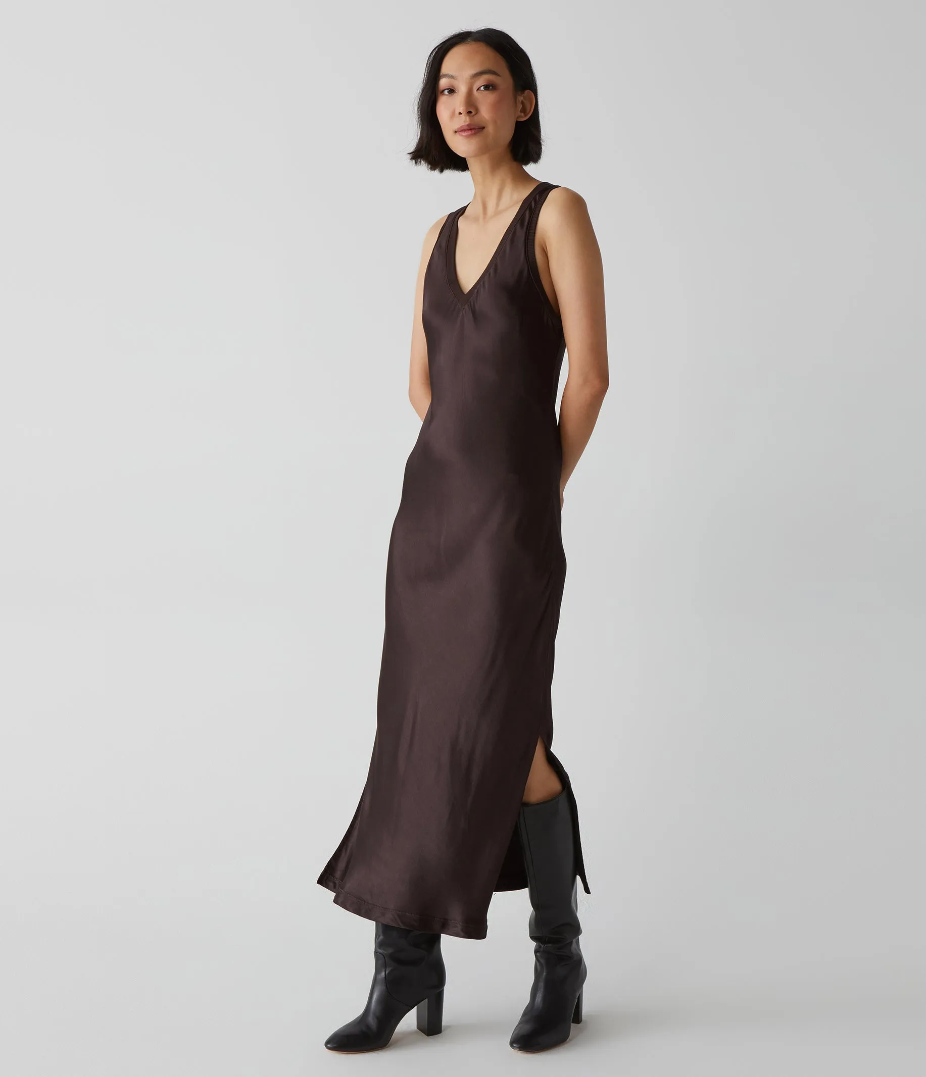 Randi Satin Midi Dress