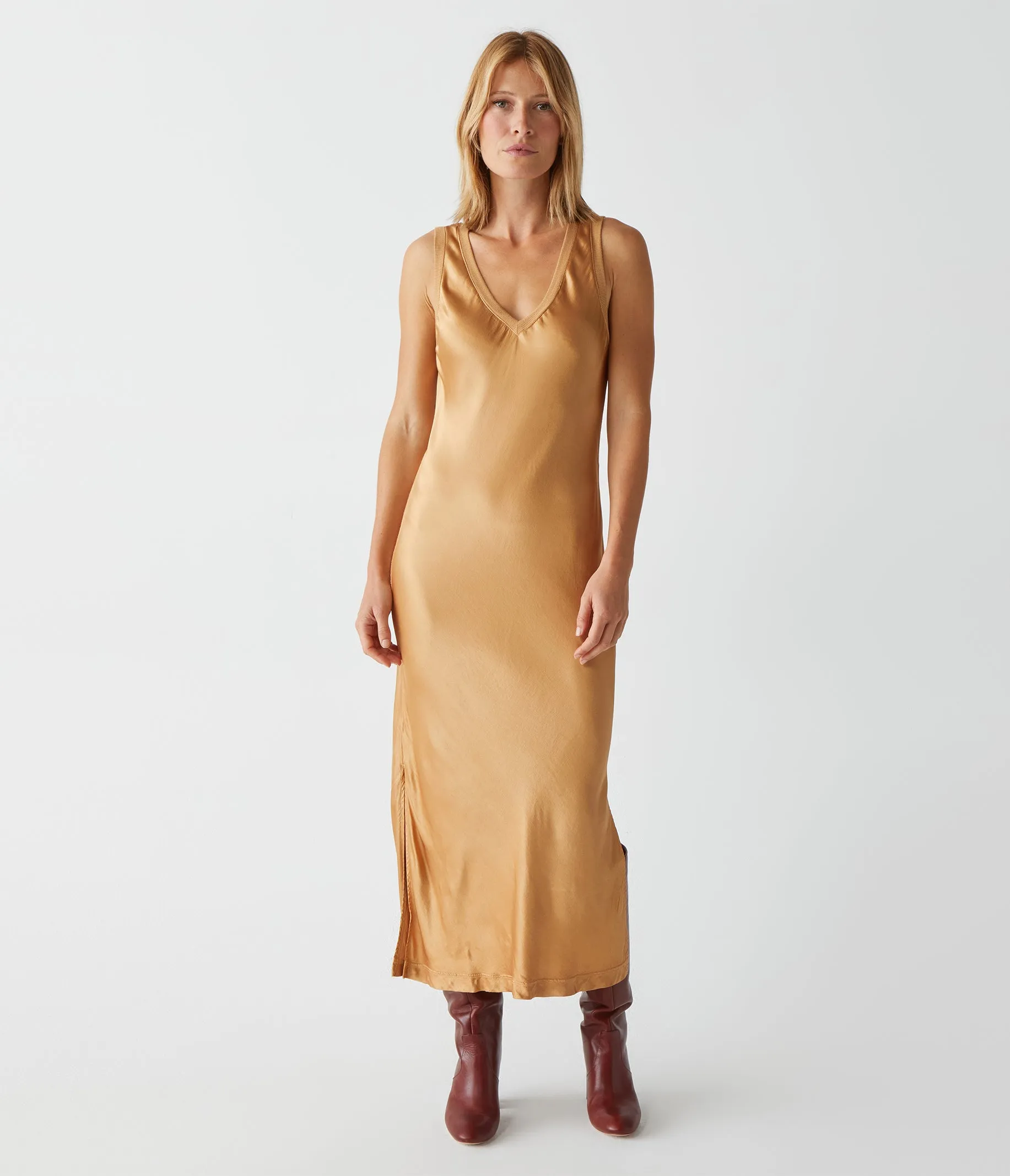 Randi Satin Midi Dress