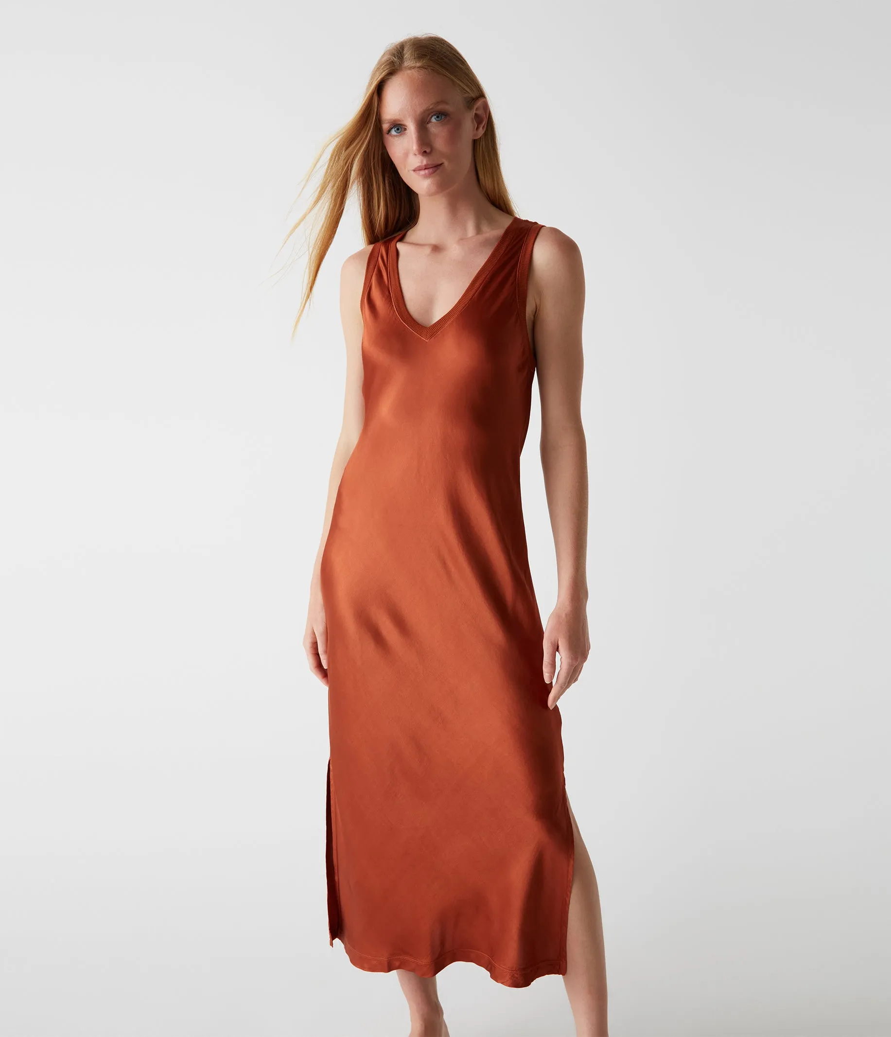Randi Satin Midi Dress