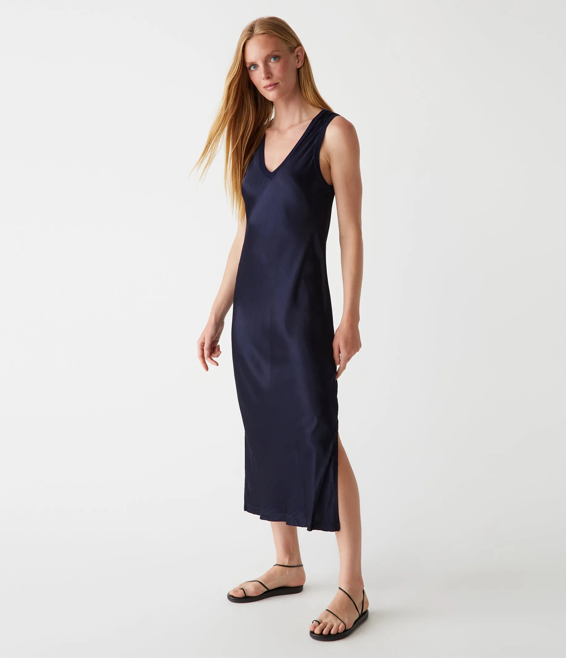 Randi Satin Midi Dress