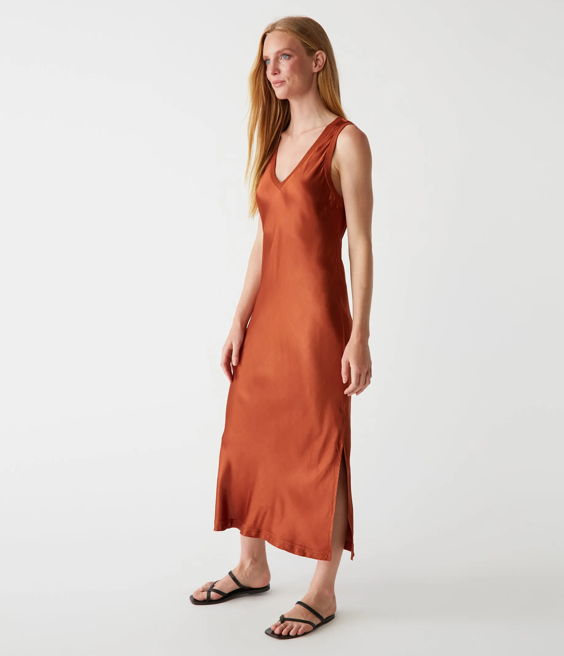 Randi Satin Midi Dress