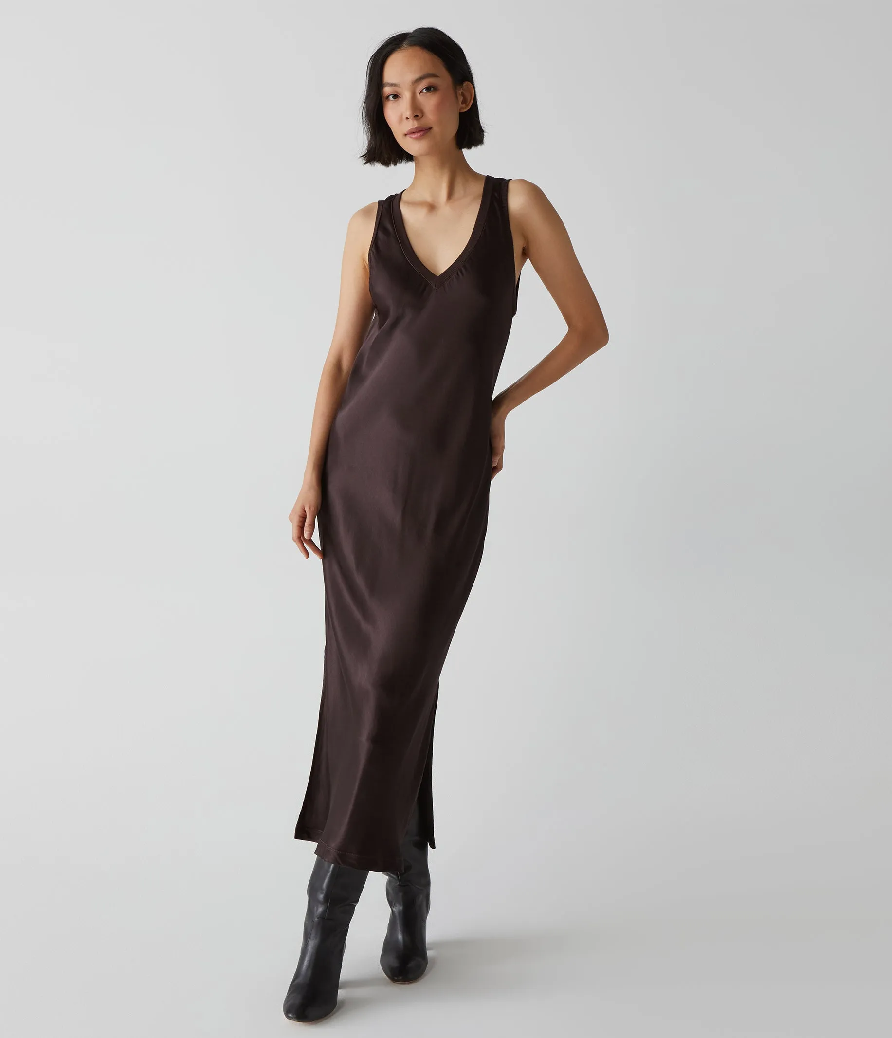 Randi Satin Midi Dress