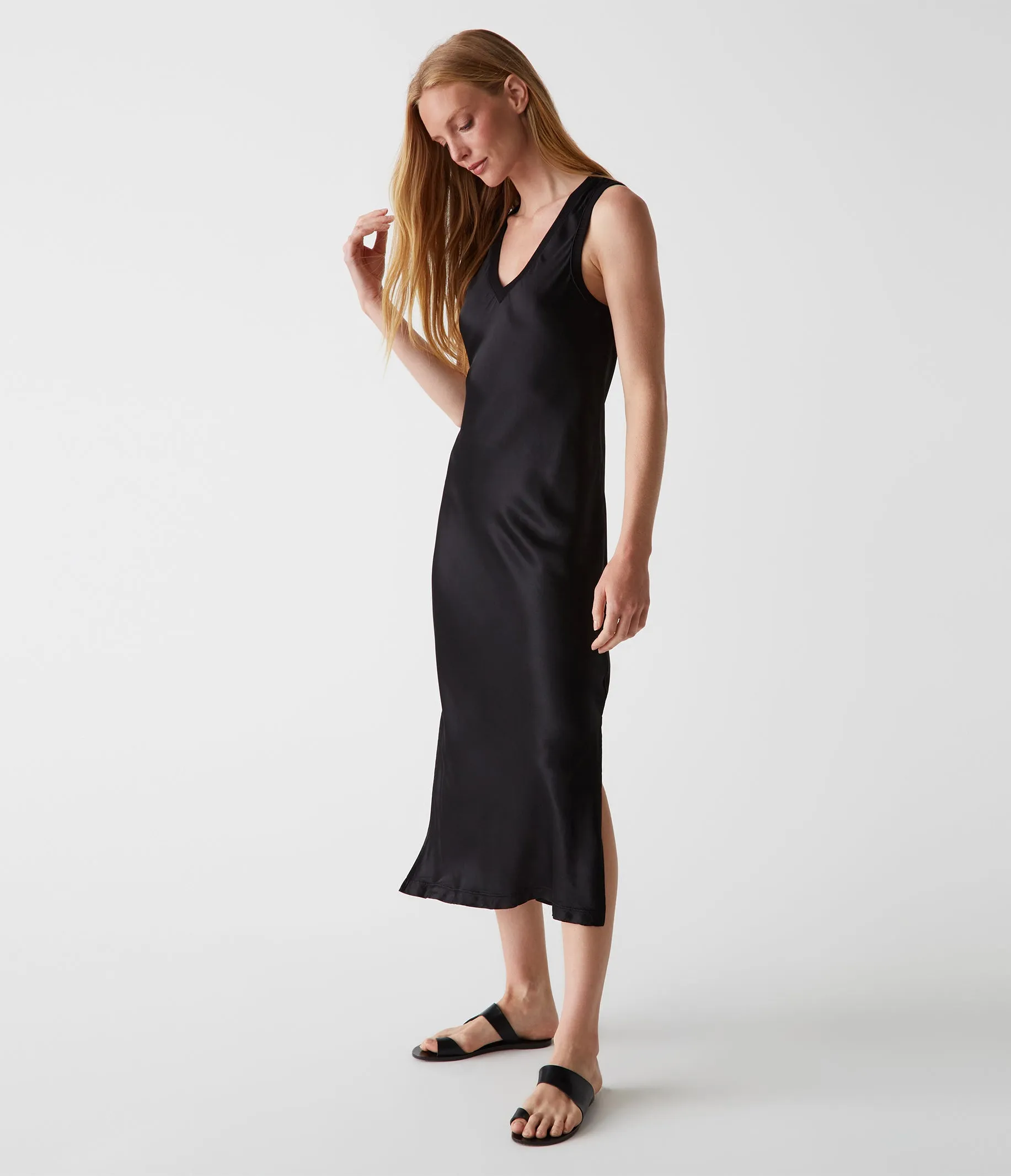 Randi Satin Midi Dress