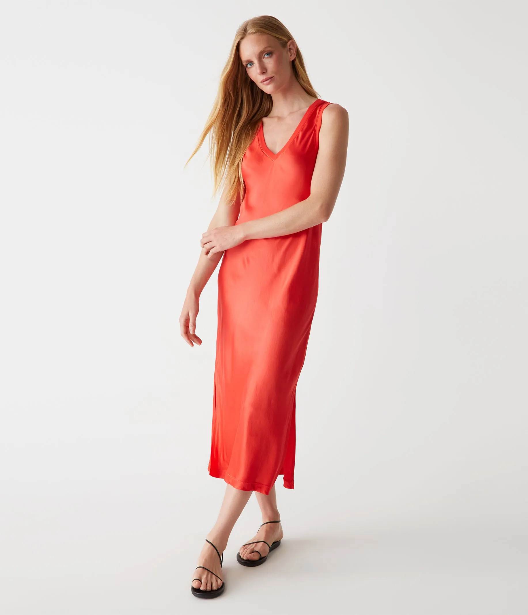 Randi Satin Midi Dress