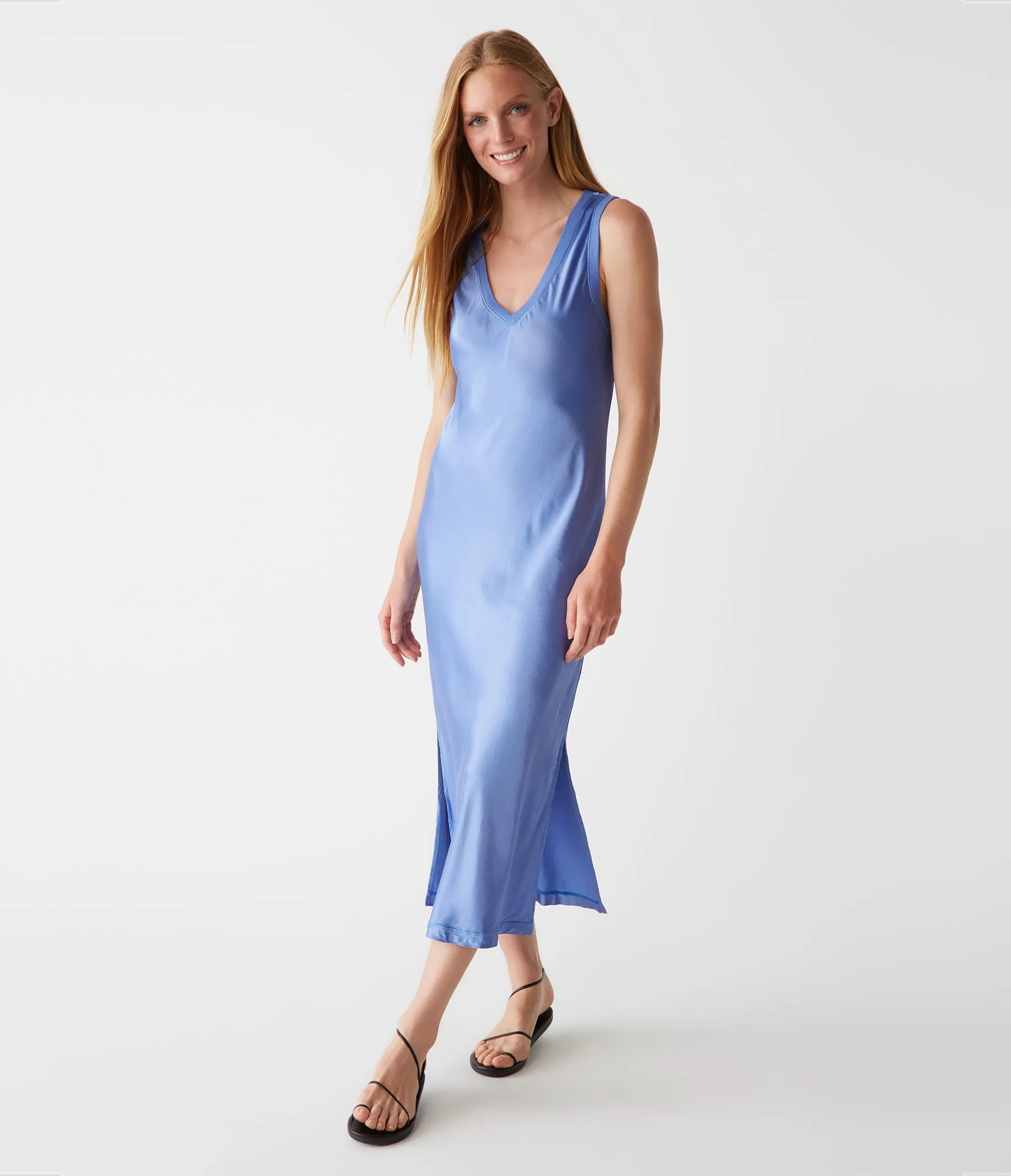 Randi Satin Midi Dress