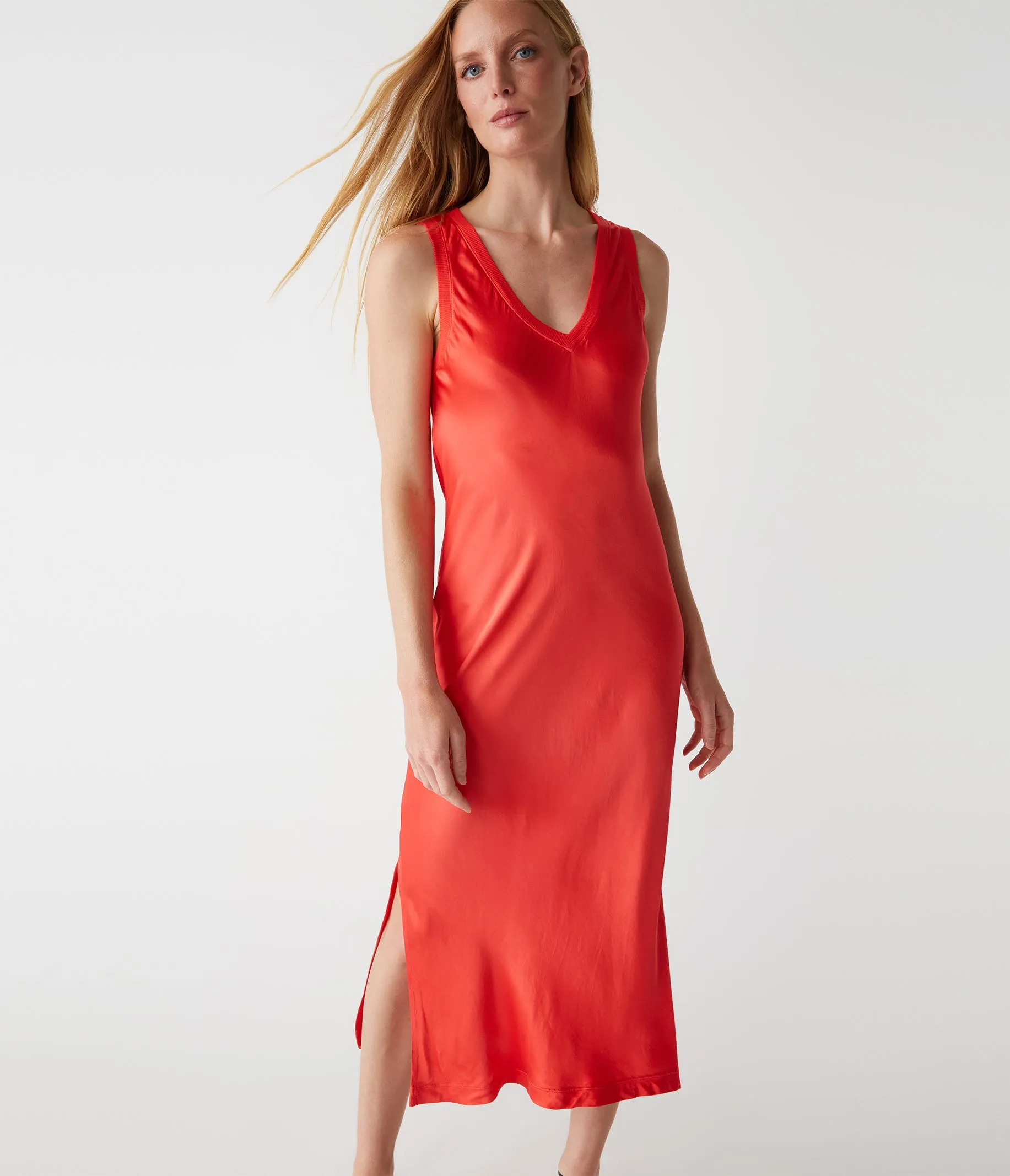 Randi Satin Midi Dress