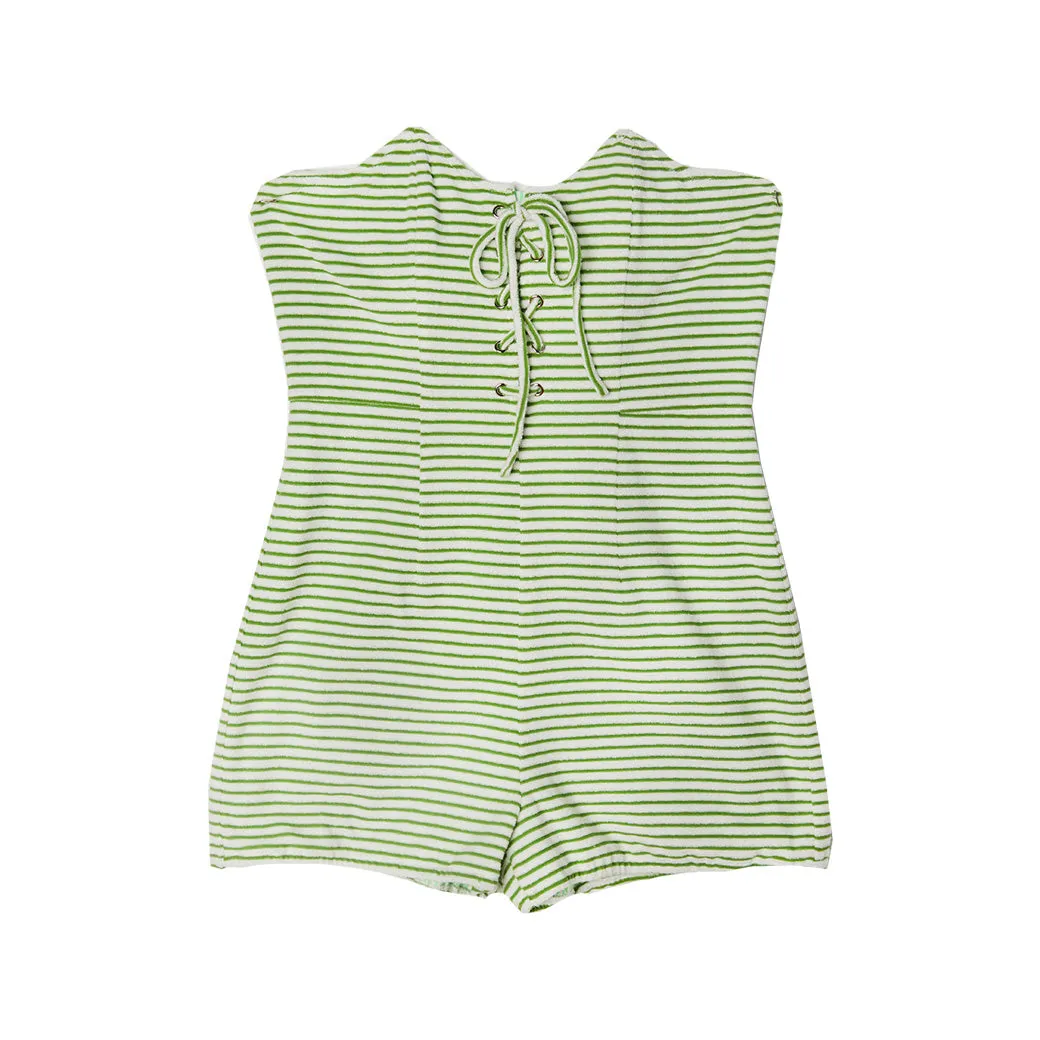 SAMPLE - Barbie Bustier Romper - Terry Cloth