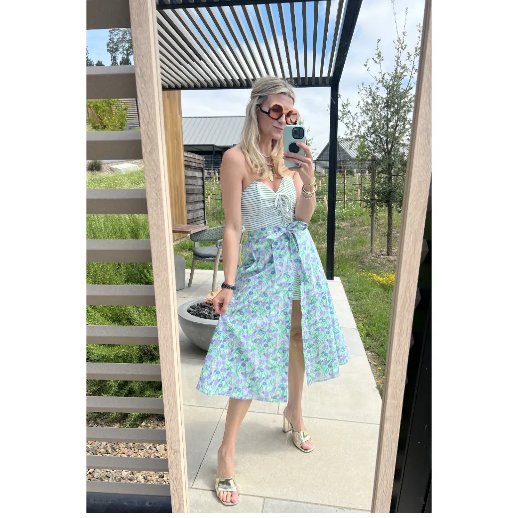 SAMPLE - Barbie Bustier Romper - Terry Cloth