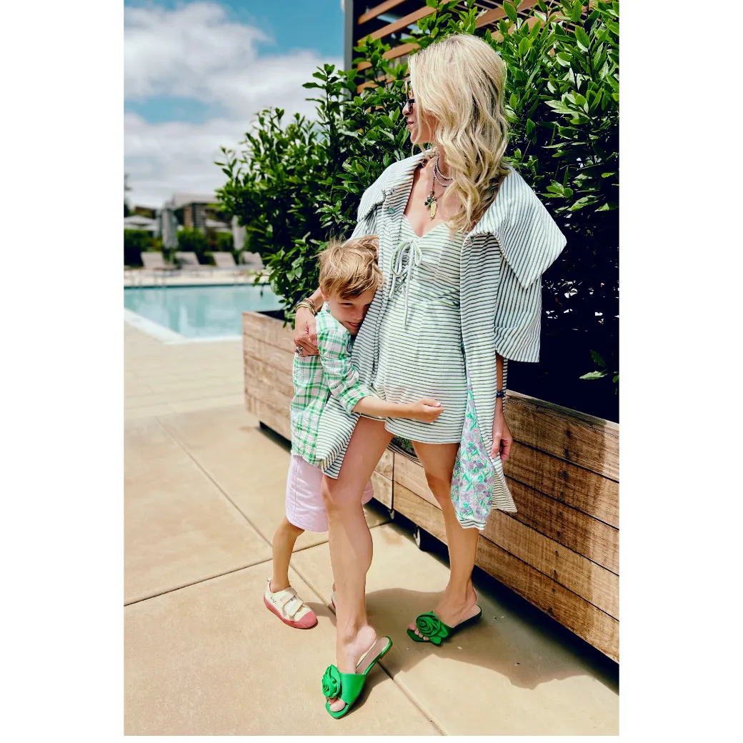 SAMPLE - Barbie Bustier Romper - Terry Cloth