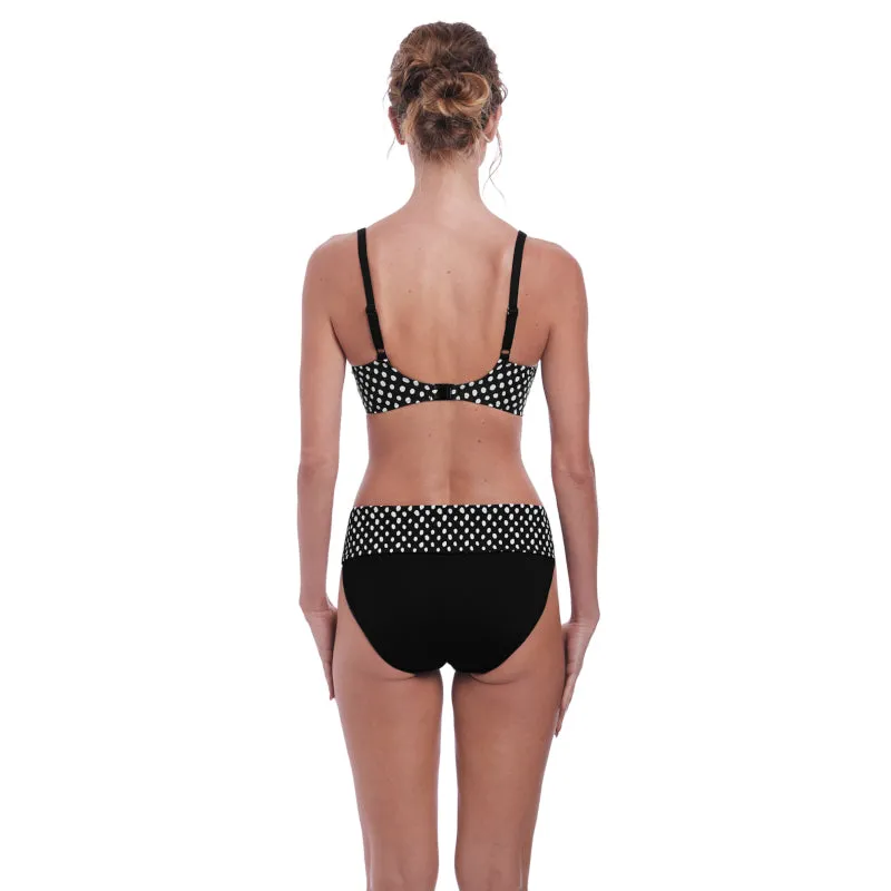 Santa Monica Moulded Bikini Top Black White - Fantasie Swim