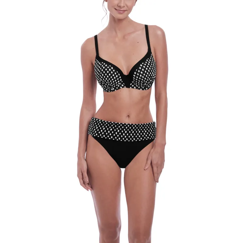 Santa Monica Moulded Bikini Top Black White - Fantasie Swim