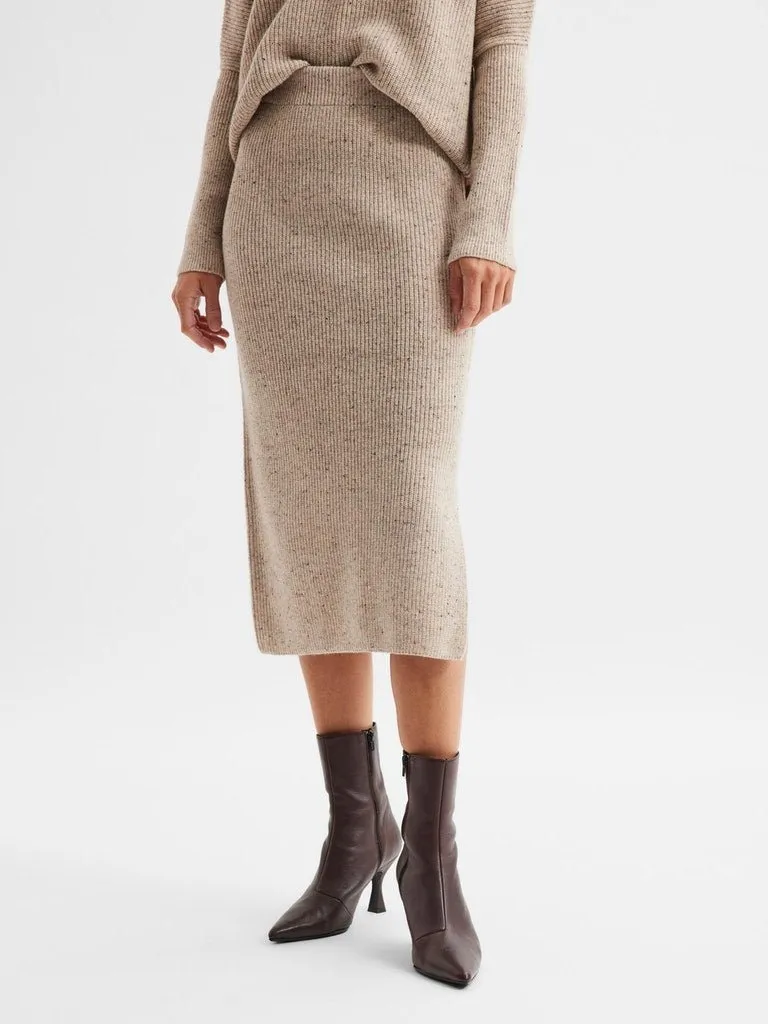 Selected Femme Annalisa - Midi strik nederdel