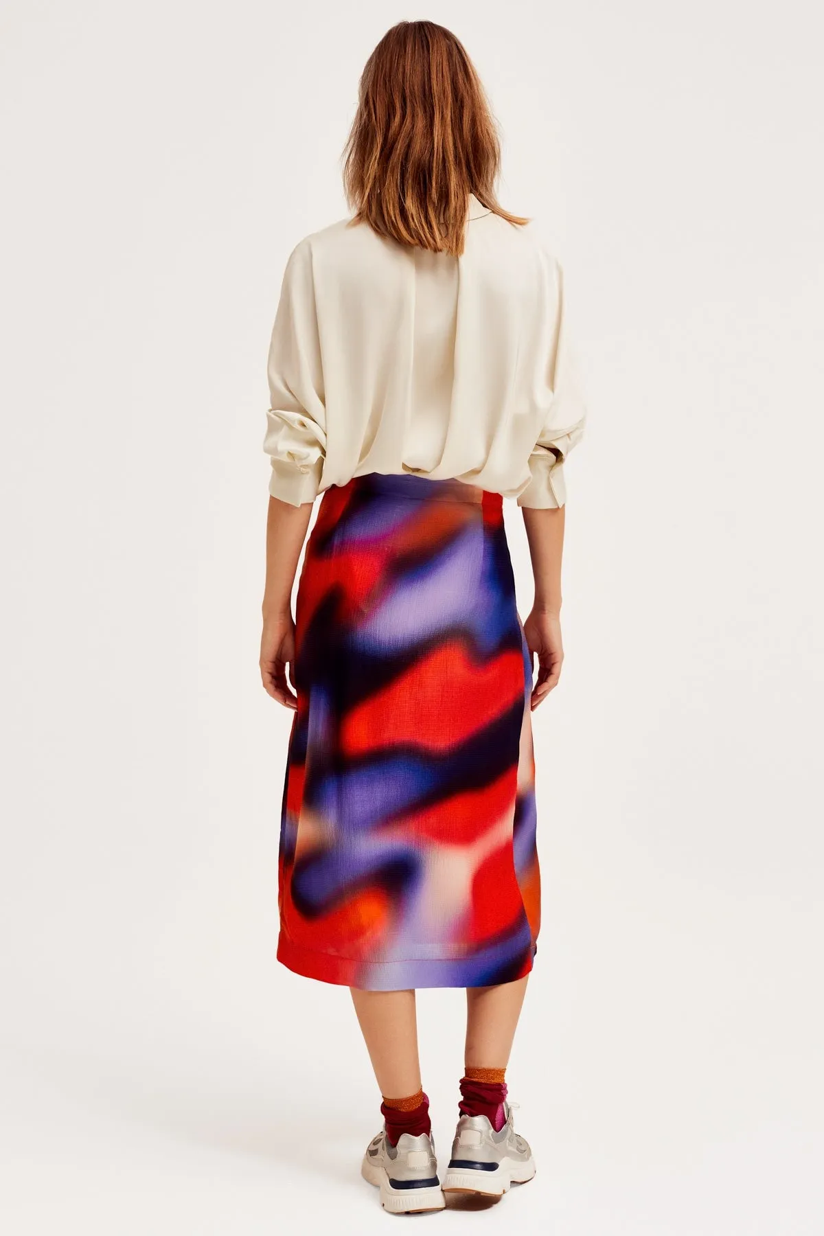 Skittle Midi Skirt in Multi Print
