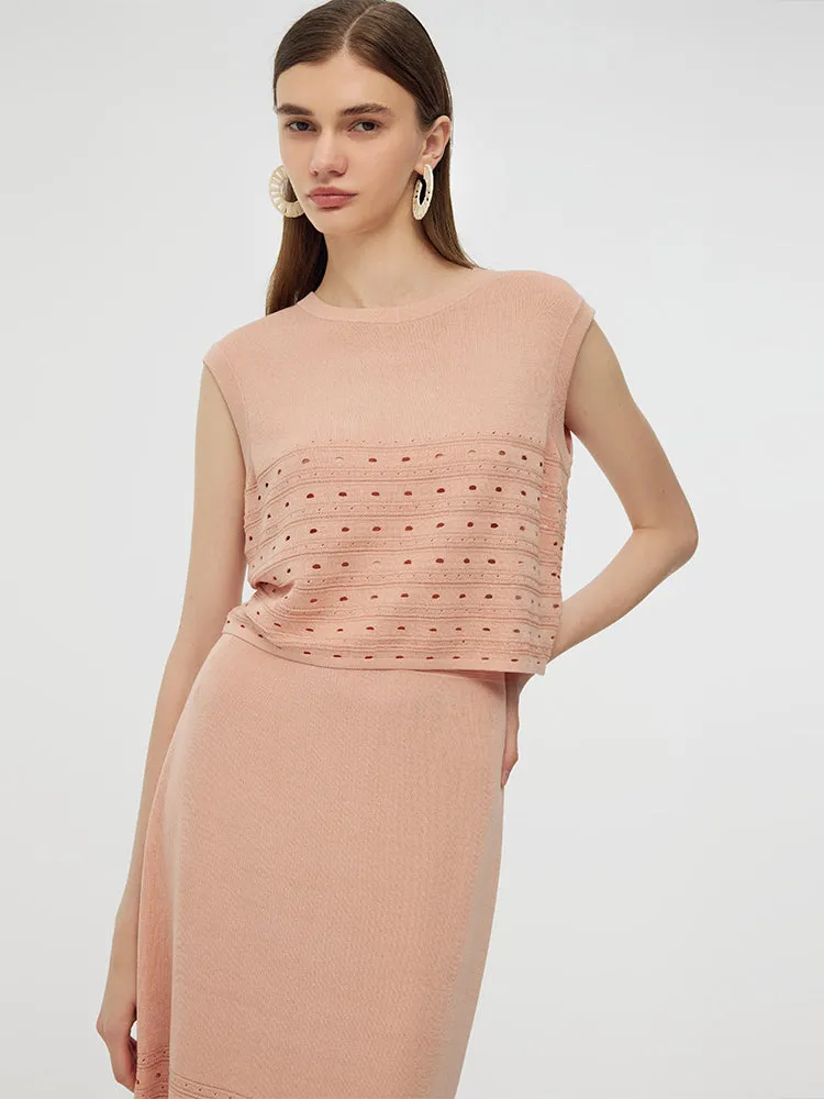 Tencel Tank Top And Midi Skirt Two-Piece Set