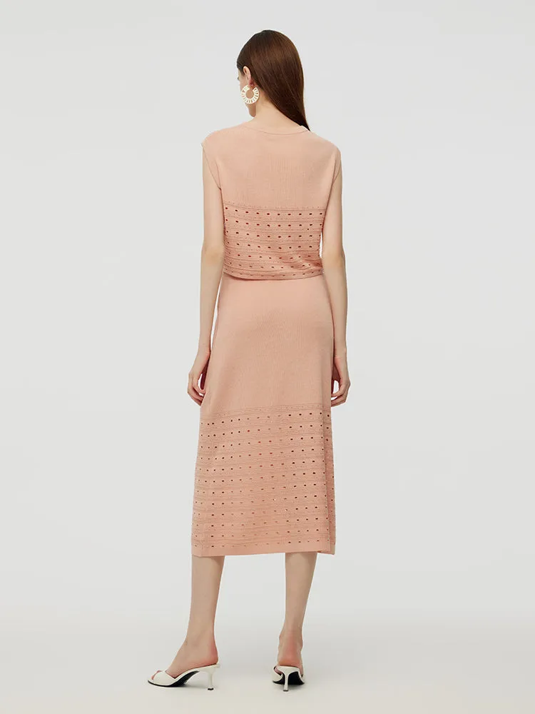 Tencel Tank Top And Midi Skirt Two-Piece Set