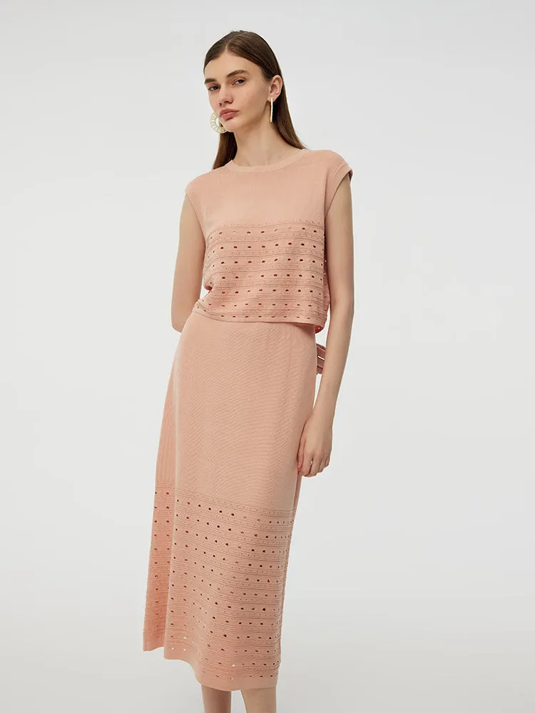 Tencel Tank Top And Midi Skirt Two-Piece Set