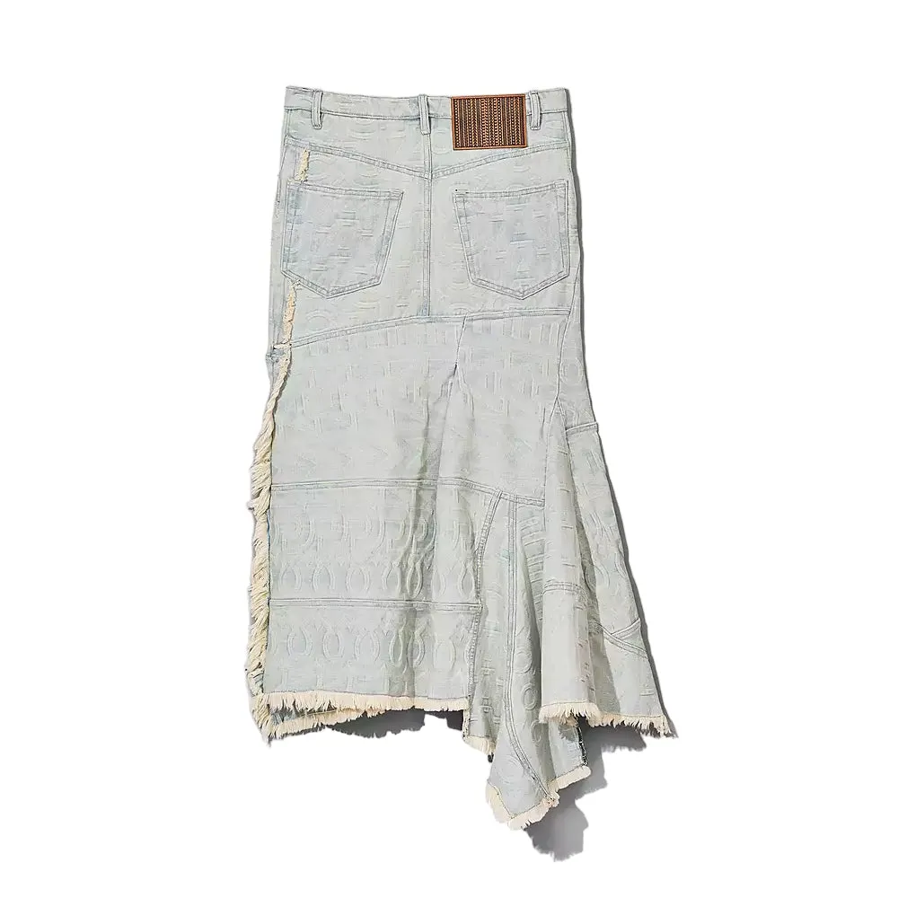 THE MONOGRAM DENIM SKIRT