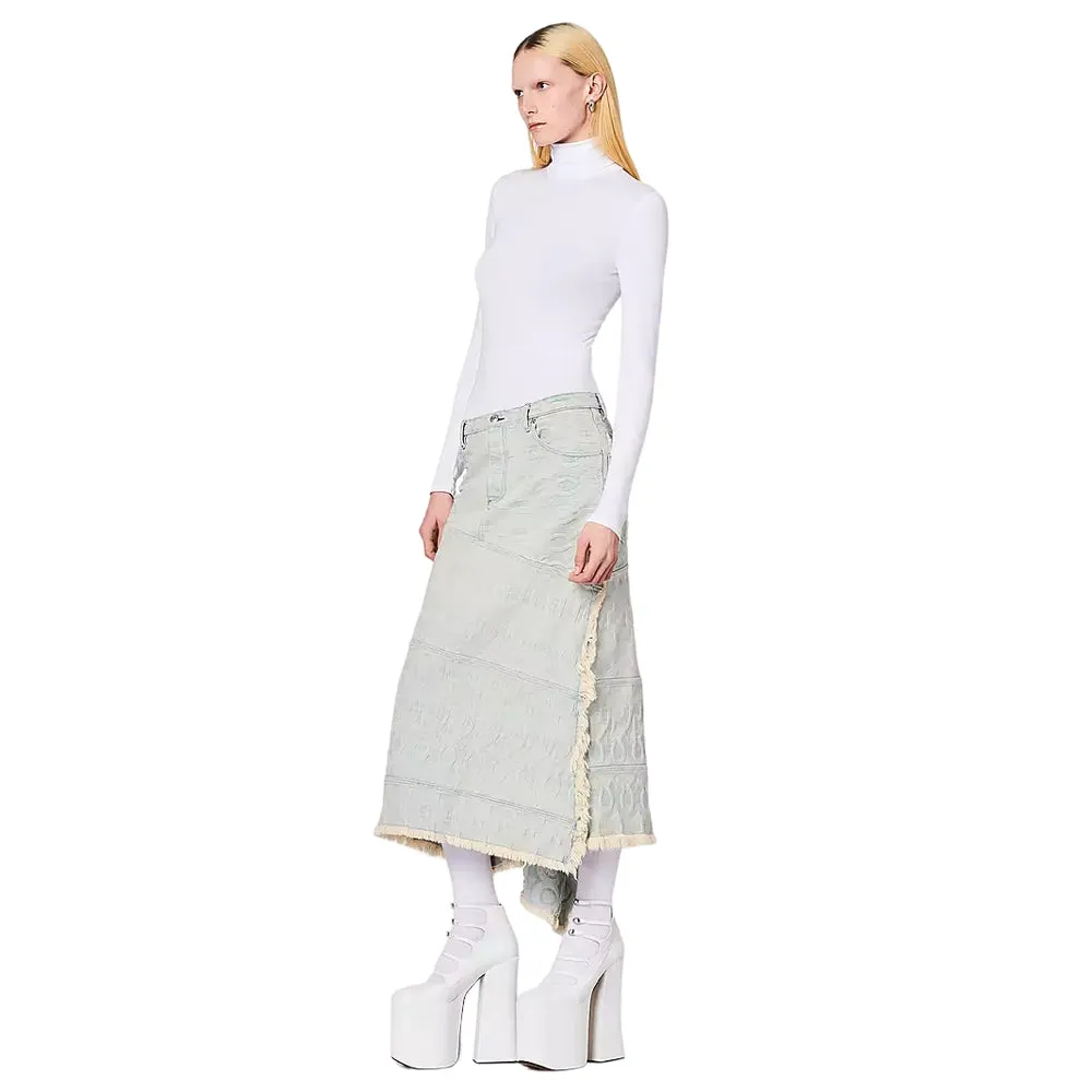 THE MONOGRAM DENIM SKIRT