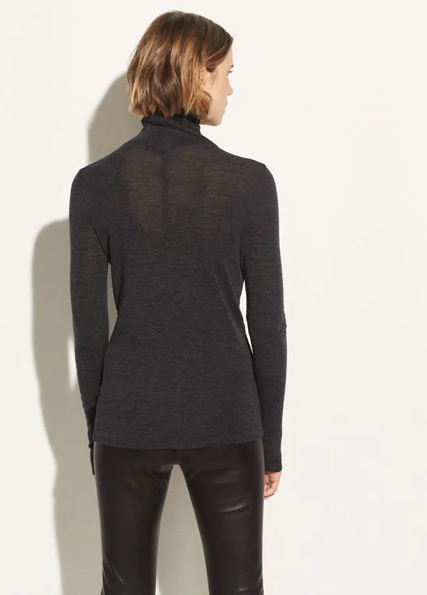 Vince Charcoal Wool Turtleneck Sweater
