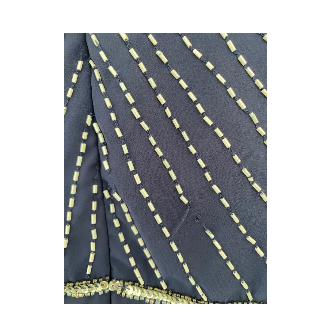 Virgo Lounge Sequins Midi Dress Navy SIZE 8