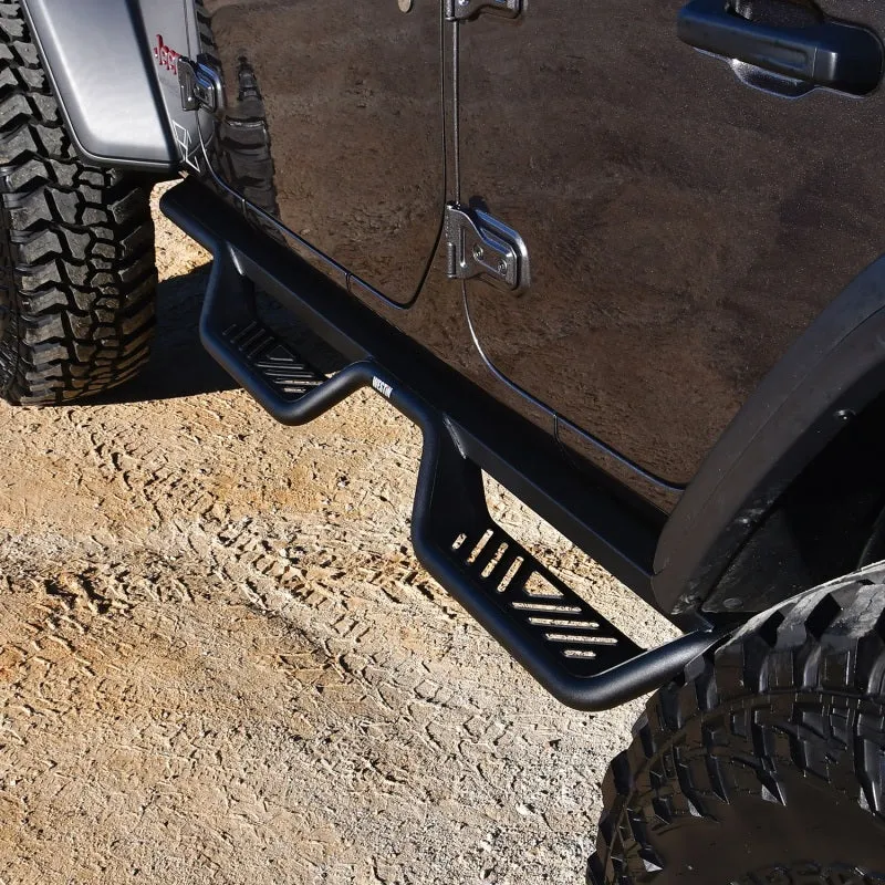 Westin Outlaw Drop Step Bars - Black - 4-Door - Jeep Wrangler 2018-22 (Pair)