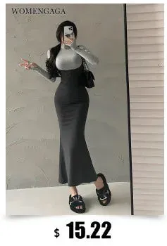 WOMENGAGA Red Dress Mini Summer 2023 New Sexy Short Female Dress Elegant Hot Sexy Korean Women Dresses Sweet 2023 94S6